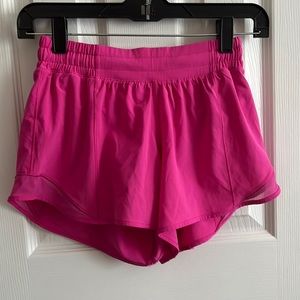 Lululemon: Sonic Pink Hotty Hot Low-Rise Lined Shorts